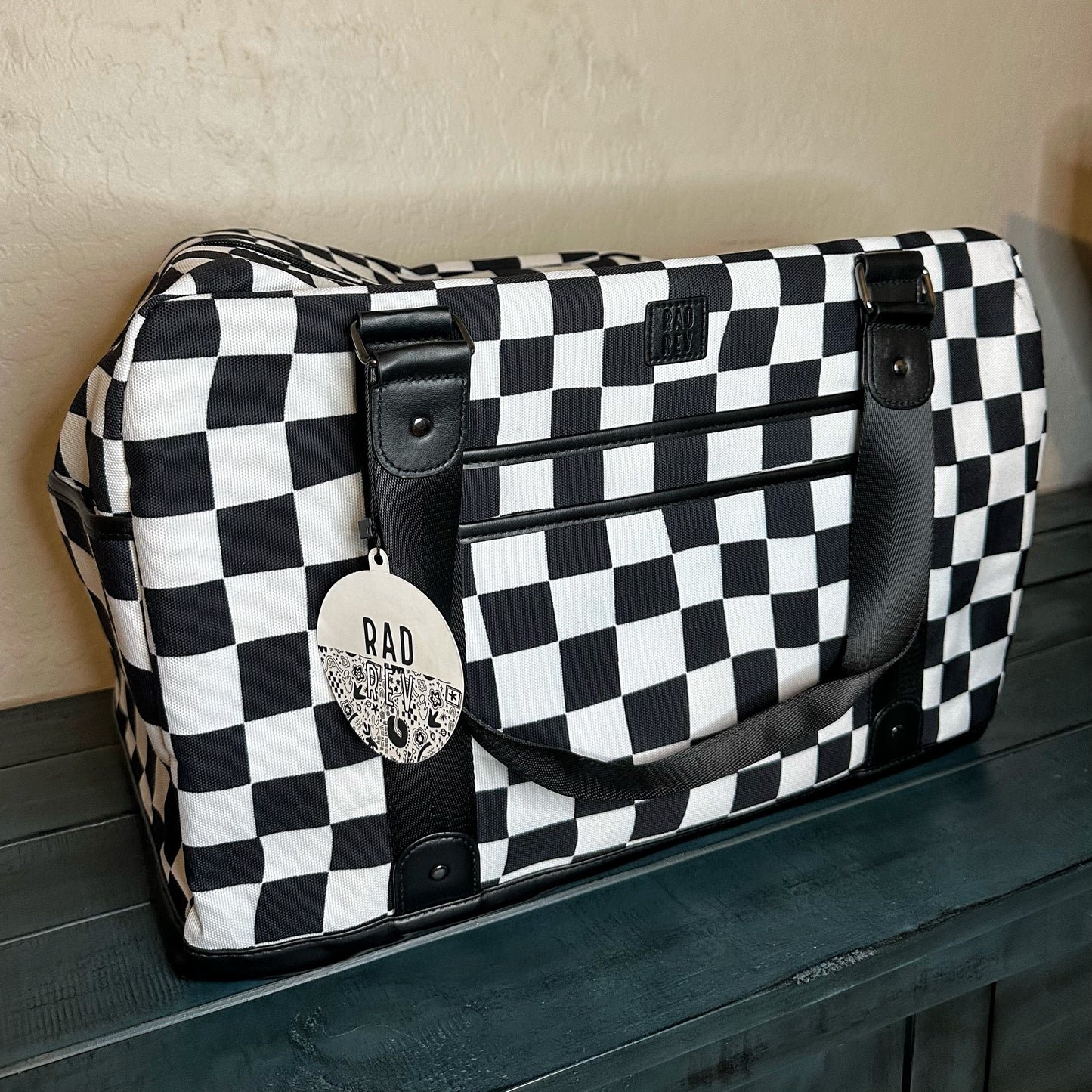 WEEKENDER CHECKERED DUFFLE BAG