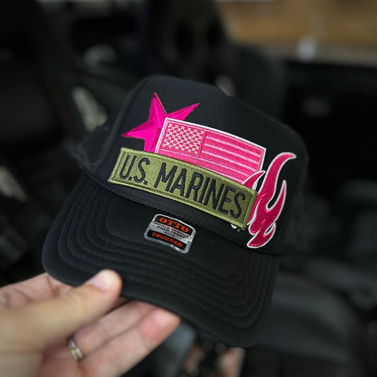 PATRIOTIC PINK TRUCKER HAT